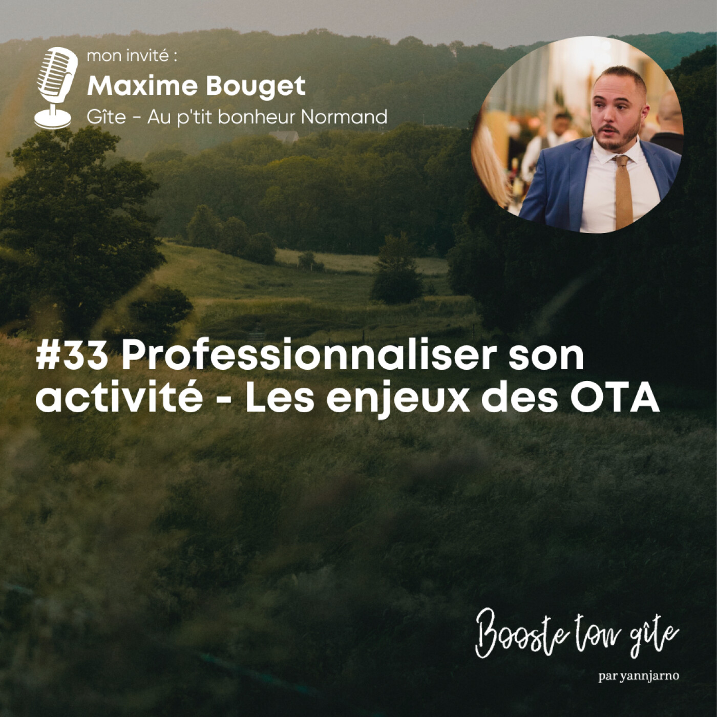 #33 Professionnaliser son activité – Les enjeux des OTA avec Maxime du Gîte Au p’tit bonheur Normand